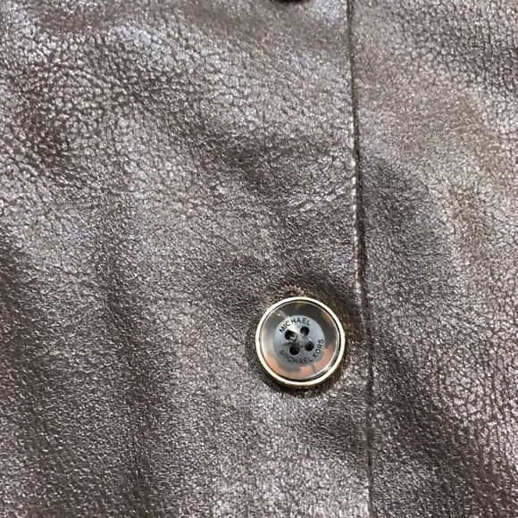 Michael Kors Brown Leather Dark Brown Skirt - Picture 3 of 3